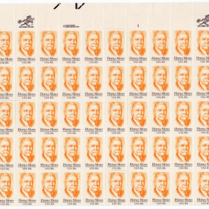 Scott #2095 Horace Mann Sheet of 50 Stamps (2 Mr. Zip) - MNH
