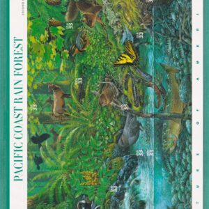 Scott #CP596 (3378) Pacific Coast Rain Forest Commemorative Panel Stamp Sheet