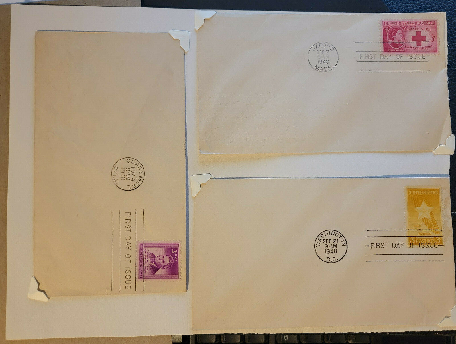 Scott #967 969 975 Clara Barton, Mothers, Will Rogers FDC