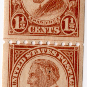 Scott #605 Warren Harding Joint Line Pair - MNH #4