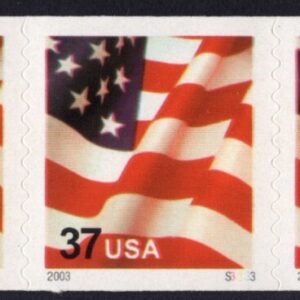 Scott #3632A Waving Flag Plate # Coil (PNC5) of 5 Stamps - MNH
