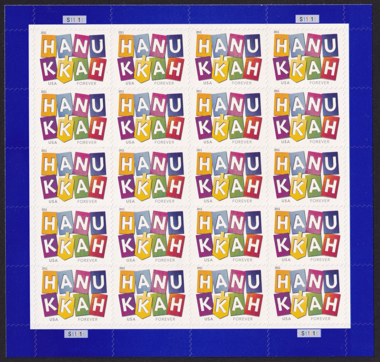 Scott #4583 Hanukkah Sheet of 20 Forever Stamps - MNH