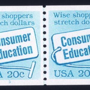 Scott #2005 Consumer Education Plate Number Coil Pair of Stamps - MNH P#3