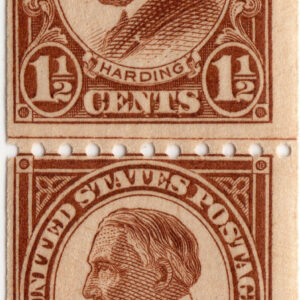 Scott #605 Warren Harding Joint Line Pair - MNH #8