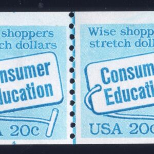 Scott #2005 Consumer Education Plate Number Coil Pair of Stamps - MNH P#4
