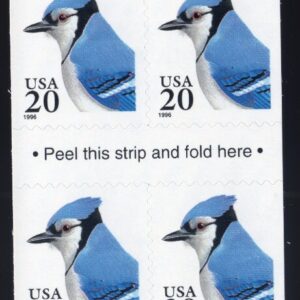 Scott #3048a 20¢ Bluejay Booklet of 10 Postcard Stamps - MNH