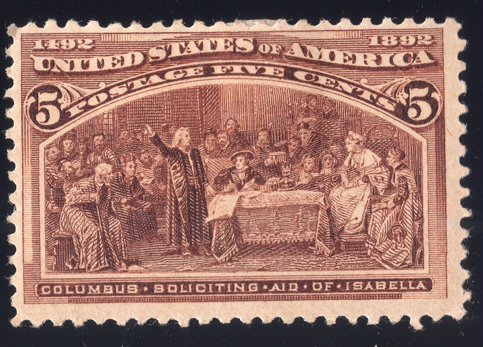 Scott #234 Columbus with Queen Isabella Single Stamp - MH