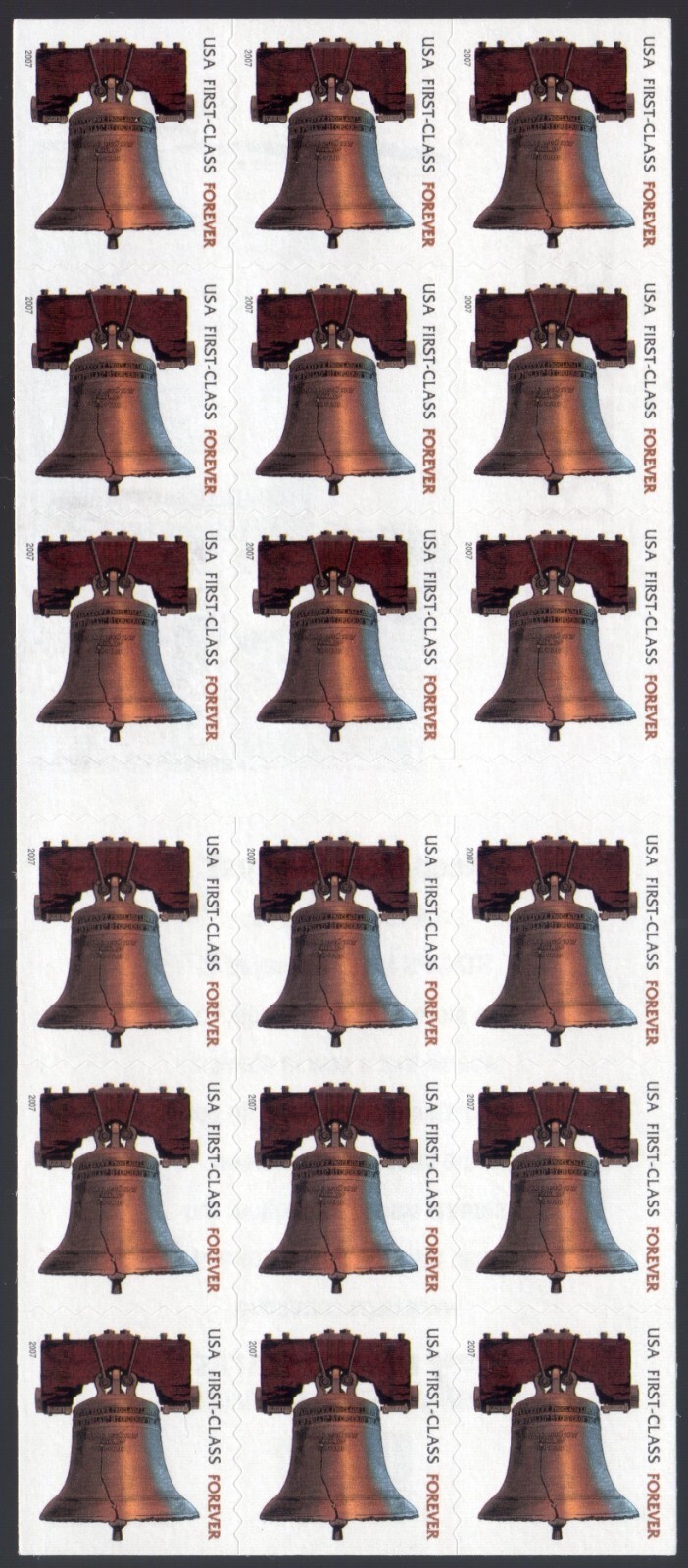 Scott #4128a Liberty Bell Booklet of 18 Forever Stamps - MNH 2007 P#V11
