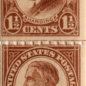Scott #605 Warren Harding Joint Line Pair - MNH #9