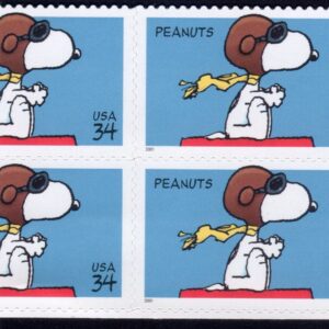 Scott #3507 Peanuts (Snoopy) Plate Block of 4 Stamps - MNH (LR)