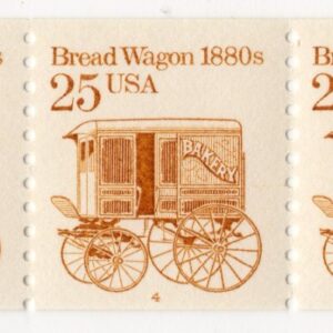 Scott #2136 Bread Wagon Plate Number Coil (PNC5) of 5 Stamps - MNH P#4