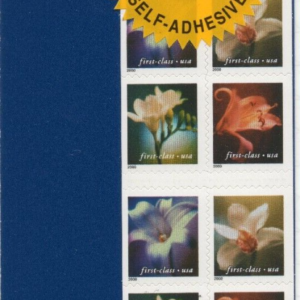 Scott #3457e 4 Flowers Booklet of 20 Stamps - Sealed