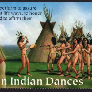 Scott #3076a (3073-76) American Indian Dance Title Strip - NO Stamps