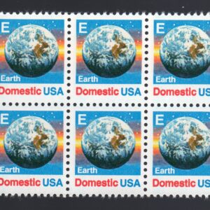 Scott #2277 Earth E Rate Block of 6 Stamps - MNH