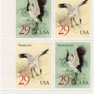 Scott #2868a (2865-2868 Cranes 29¢ Plate Block of 4 Stamps - MNH