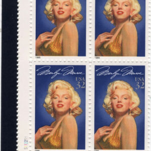 Scott #2967 Marilyn Monroe Plate Block of 4 Stamps - MNH #1 P#S112211 LL