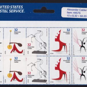 Scott #3202a (3198-3202) Alexander Calder Plate Block of 10 Stamps - Sealed