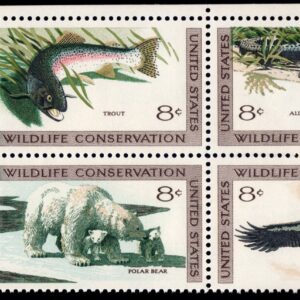 Scott #1430a Wildlife Conservation Zip Block of 4 Stamps - MNH
