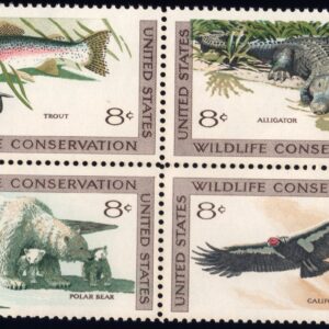Scott #1430a (1427) Wildlife Conservation Block of 4 Stamps - MNH