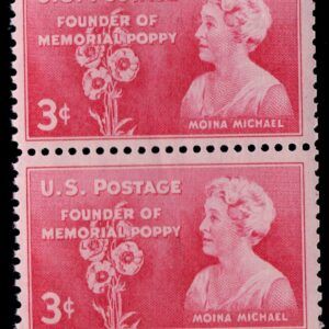 Scott #977 Moina Michael (Red Silk Poppies) Pair of Stamps - MNH