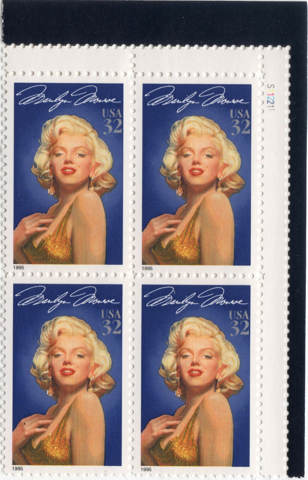 Scott #2967 Marilyn Monroe Plate Block of 4 Stamps - MNH #3