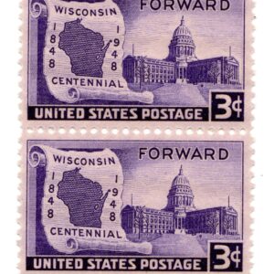 Scott #957 Wisconsin Forward Pair of Stamps - MNH