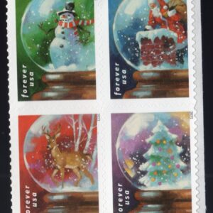Scott #5819a (5816-19) Snow Globes Block of 4 Forever Stamps - MNH UV