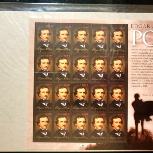 Scott #4377 Edgar Allen Poe (Raven) Dark Sheet of 20 Stamps - Sealed