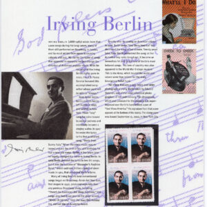 Scott #CP662 (3669) Irving Berlin Commemorative Panel Block of 4 Stamps