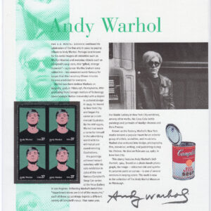 Scott #CP654 (3652) Andy Warhol Commemorative Panel Block of 4 Stamps