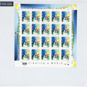 Scott #3398 33¢ ADOPTING A CHILD Full Sheet of 20 Stamps - Sealed White