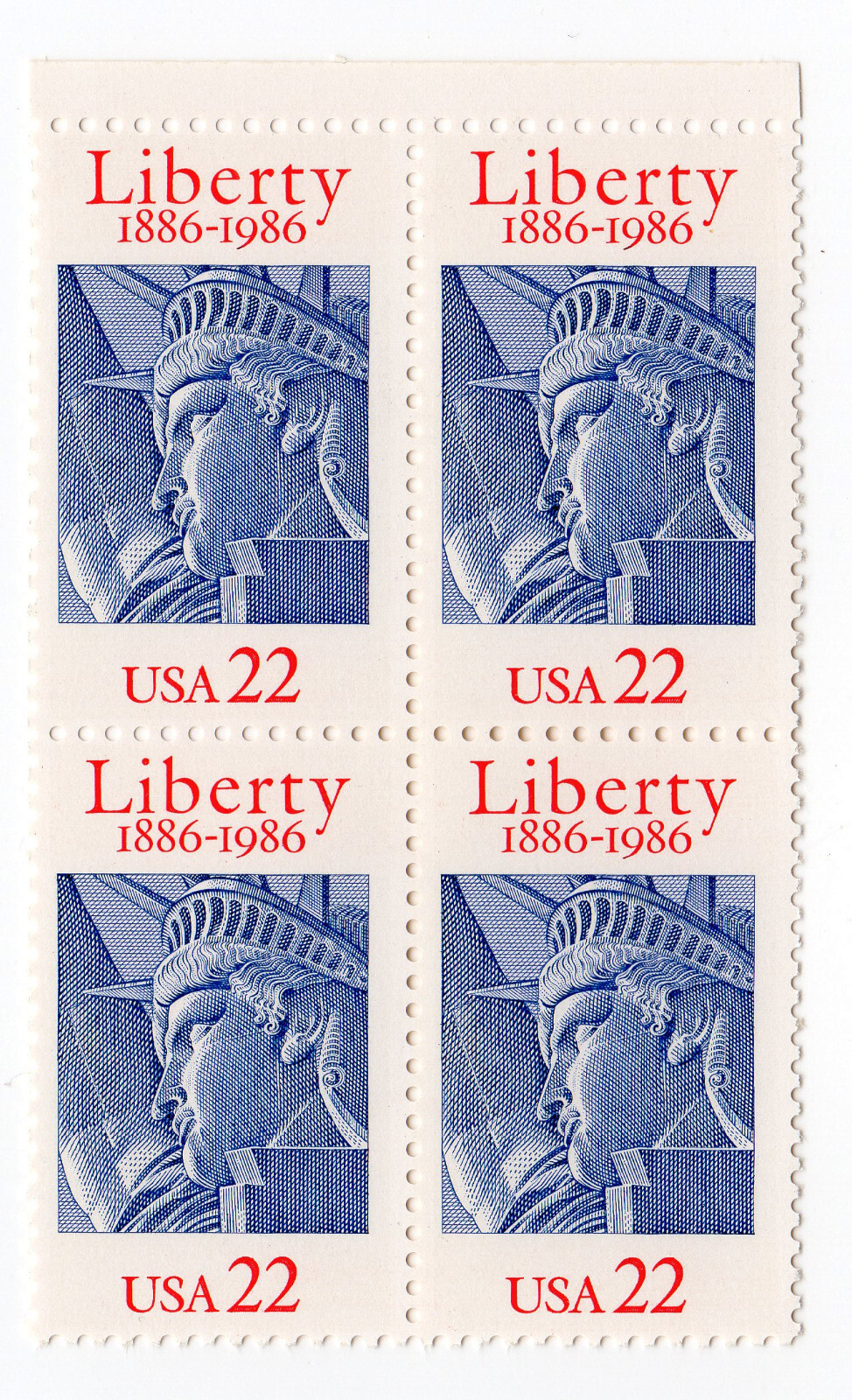Scott #2224 Statue of Liberty Block of 4 Stamps - MNH
