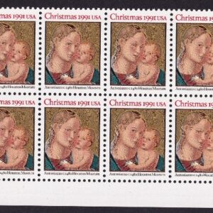 Scott #2578 Madonna & Child (Antoniazzo) Plate Block of 20 Stamps - MNH LR