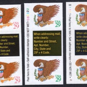 Scott #2595-2596-2597 Eagle & Shield Plate # Pair of Stamps - MNH