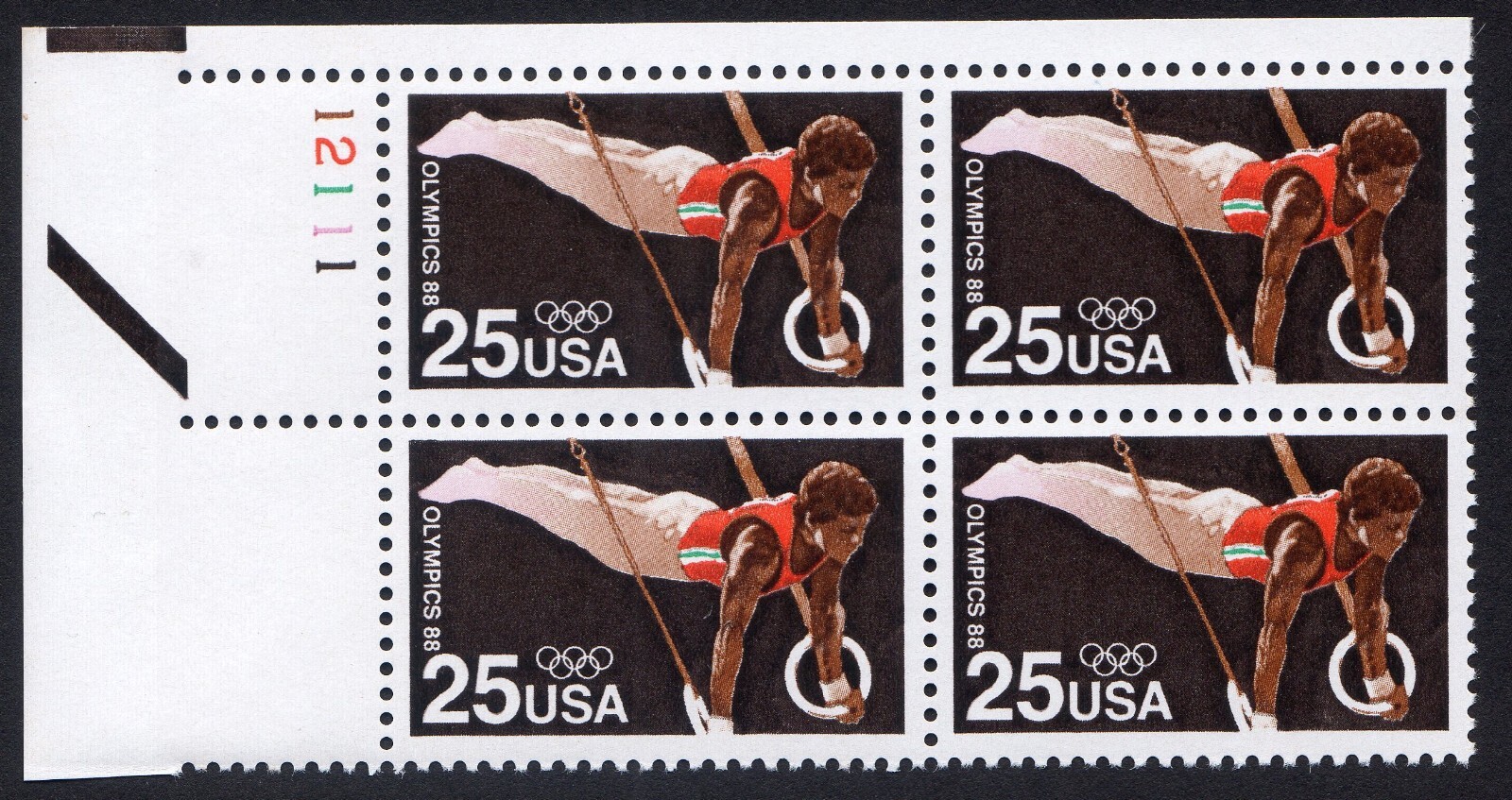 Scott #2380 Olympics Gymnast Plate Block of 4 Stamps - MNH