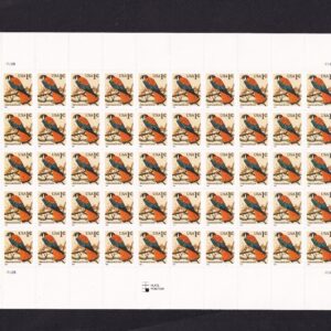 Scott #3031 1999 American Kestrel (Black Date) Sheet of 50 Stamps - MNH P#xxxB