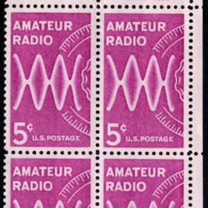 Scott #1260 Amateur Radio Zip Block of 4 Stamps - MNH
