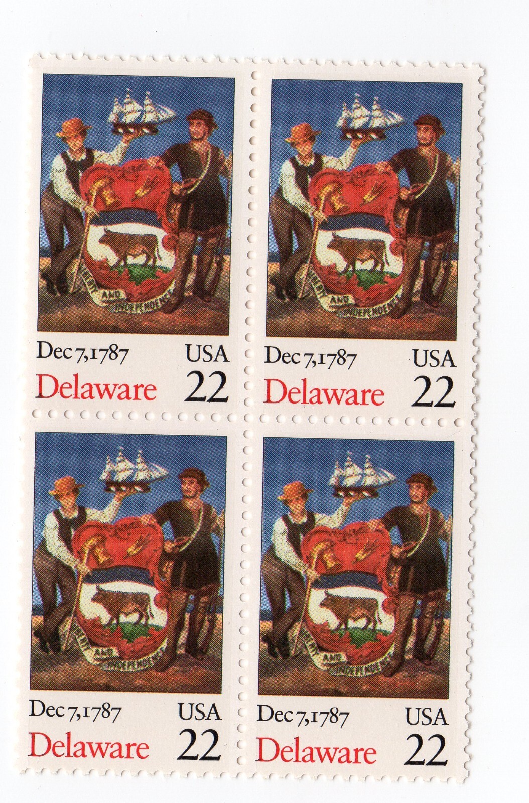 Scott #2336 Delaware Block of 4 Stamps - MNH