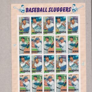Scott #4083a (4080-83) Baseball Sluggers Sheet of 20 Stamps - Sealed Brown