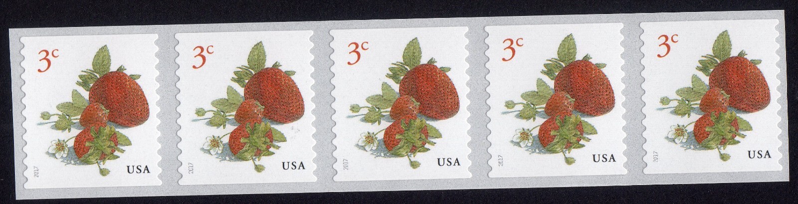 Scott #5201 Strawberries 5 Stamp Coil - MNH