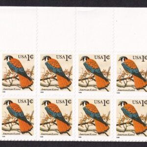 Scott #3031 American Kestrel 1999 Plate Block of 20 Stamps - MNH Top