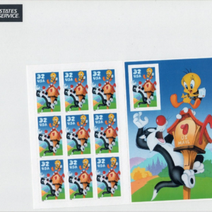 Scott #3204 Sylvester & Tweety Sheet of 10 Stamps - Sealed White