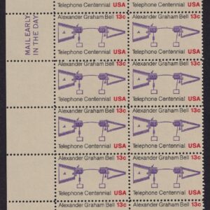 Scott #1683 Alexander Graham Bell Plate Block Of 20 Stamps - MNH P#37294 UL