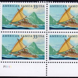 Scott #3389 American Samoa Plate Block of 4 Stamps - MNH