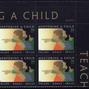 Scott #3556 Mentoring A Child Plate Block of 4 Stamps - MNH