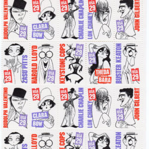 Scott #2828a Silent Screen Right Half Sheet of 20 Stamps - MNH