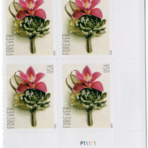 Scott #5457 Celebration Boutonniere Plate Block of 4 Forever Stamps - MNH