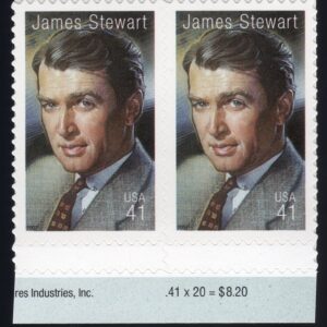 Scott #4197 James (Jimmy) Stewart Pair of Stamps - MNH Bottom