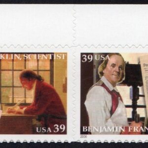 Scott #4024a Benjamin Franklin Plate Strip of 4 Stamps - MNH Top