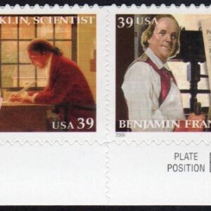 Scott #4024a Benjamin Franklin Plate Strip of 4 Stamps - MNH Bottom